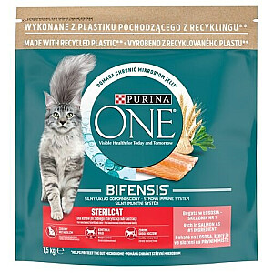 PURINA One Bifensis Sterilcat Salmon & Wheat - sausā barība kaķiem - 1,5 kg