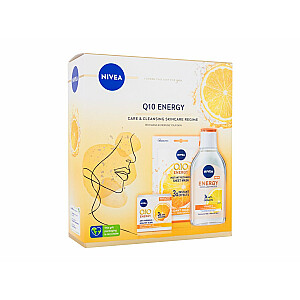Komplekts Day Cream Q10 Energy 50 ml + Micellar Water Q10 Energy 400 ml + Textile Mask Q10 Energy 1 pc