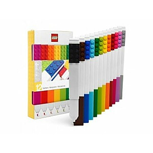 Krāsainie Lego marķieri 12 gab.