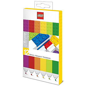 Krāsainie Lego marķieri 12 gab.