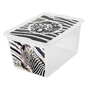 Uzglabāšanas kaste 30L X box deco zebra