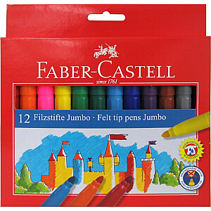 Flomasteri Faber-Castell Jumbo 12 krāsas