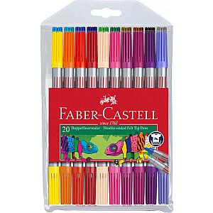Divpusēji flomāsteri Faber Castell, 20 krāsas