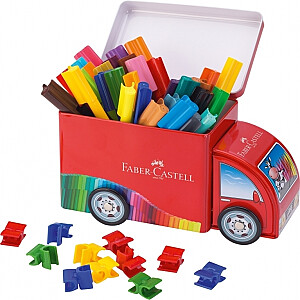 Flomāsteri Faber-Castell Auto, saspraužamie, metāla kastītē, 33 krāsas