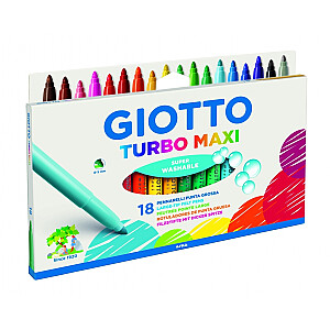 Flomasteri Giotto Turbo Maxi 18 krāsas