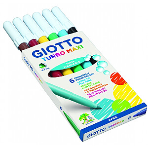 Flomasteri Giotto Turbo Maxi, 6krāsas