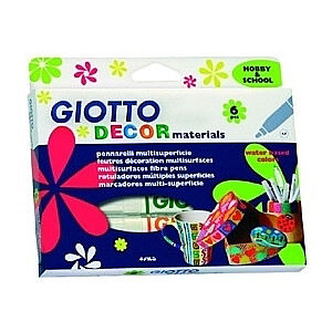 Flomasteri Fila Giotto Decor Materials 6 krāsas
