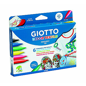 Фломастеры GIOTTO Decor Textile 6шт