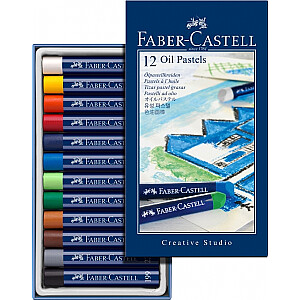 Eļļas pasteļkrītiņi Faber Castel, 12 krāsas