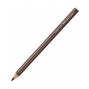 Trīsstūrveida krāsains zīmulis Faber-Castell Jumbo Grip, brūns