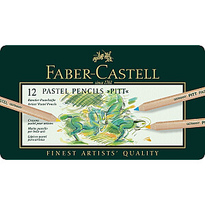 Pasteļzīmuļi Faber-Castell Pitt Pastel metāla kārbā, 24 krāsas