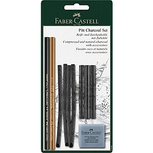 Ogļu komplekts Faber-Castell Pitt Charcoal, 10 priekšmeti