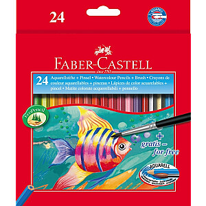 Akvareļu zīmuļi Faber-Castell Fish 24 krāsas