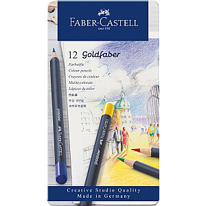 Krāsainie zīmuļi Faber Castell Goldfaber, 12 krāsas