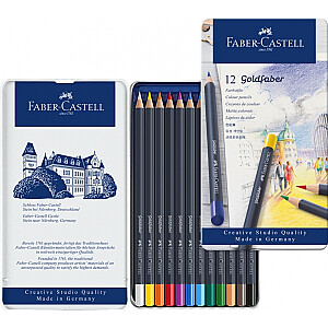 Krāsainie zīmuļi Faber Castell Goldfaber, 12 krāsas