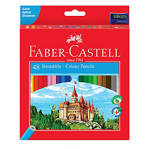 Krāsainie zīmuļi Faber-Castell Classic, 48 krāsas