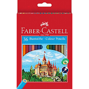 Krāsainie zīmuļi Faber-Castell Classic, 36 krāsas