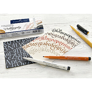 Kaligrāfijas flomasteru komplekts Faber-Castell Pitt Artist Pen, 4 zemes krāsās