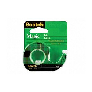 *Līmlente ar turētāju 3M Scotch 810 Magic, 12mmx10m, matēta, caurspīdīga