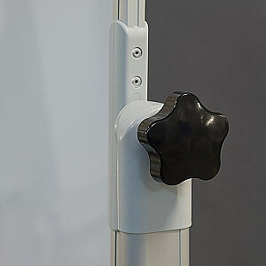 Magnētiska tāfele 2x3 uz statīva ar ritenīšiem, 120x180cm, abpusēji grozāma, balta