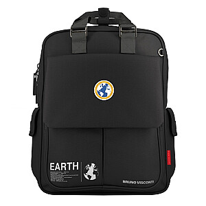 сумка-рюкзак черный  "планета земля"