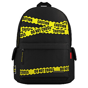 рюкзак молодежный черный "keep away.caution"