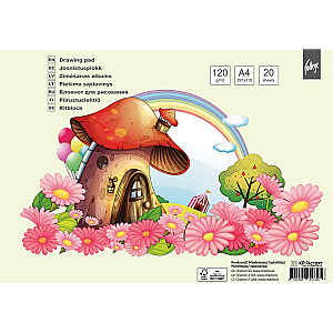 *Zīmēšanas albums ar spirāli College, A4, 120g/m², 20 lapas/iep