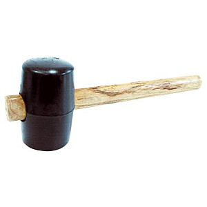 Молоток резиновый 320г 45мм с деревянной ручкой