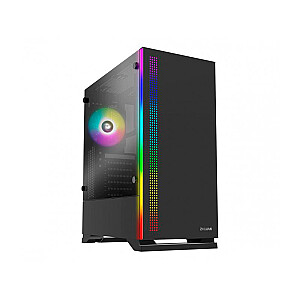 Zalman S5 melns ATX Mid Tower RGB datora korpuss ar TG ventilatoru
