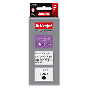 Activejet AB-D60BK tinte (aizstāj Brother BT-D60BK; Supreme; 100 ml; melna)