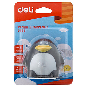 Точилка для карандашей Deli Penguin с 2 диаметрами и контейнером