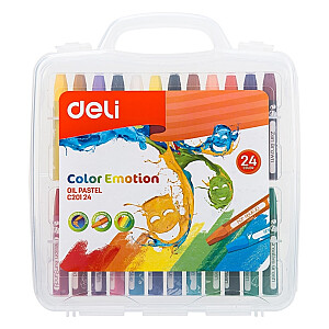 Пастель масляная Deli EC20124, 24 цвета