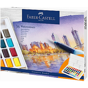 Akvareļu krāsas Faber-Castell Creative Studio, 36 krāsas