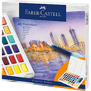 Akvareļu krāsas Faber-Castell Creative Studio, 48 krāsas