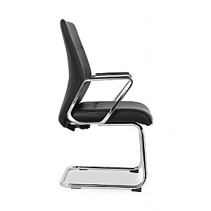 Кресло для клиентов 368 с подлокотниками, искусственная кожа, черный