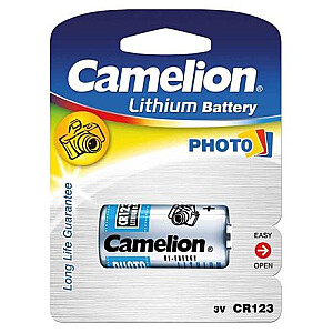 Baterija Camelion CR123A 3V Lithium, 1 gab.