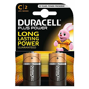 *Baterijas Duracell Plus Power C/LR14/MN1400, 1.5V, 2gab/iep