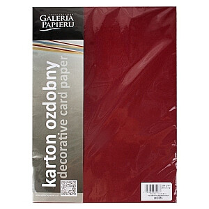 Dekoratīvs kartons Florida A4, 250g/m², 20lpp/iep, bordo