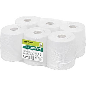 Полотенце бумажное Wepa Comfort 317040 Centerfeed, белое, 1 слой, 300м, 6 рулонов