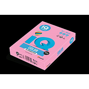 Цветная бумага IQ, А4, 80г/м², 500 стр./упак., PI25 розовая