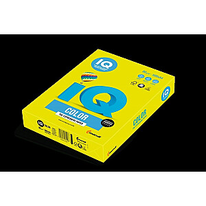 Krāsains papīrs IQ A4 80g, 500 loksnes, NEOGB Neon Yellow