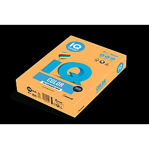 Цветная бумага IQ А4 80г, 500 листов, NEOOR Neon Orange