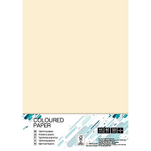 Krāsains papīrs College A4, 80g/m², 50 loksnes, ziloņkaula EB26