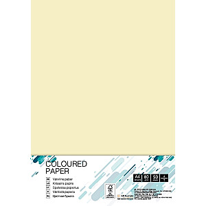 Krāsains papīrs College A4, 80g/m², 50 loksnes, Vanilla BE66