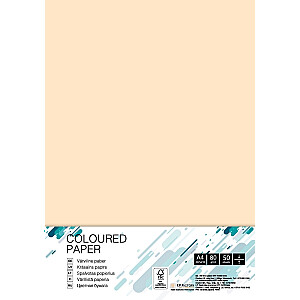 Krāsains papīrs College A4, 80g/m², 50 loksnes, Cream CR20