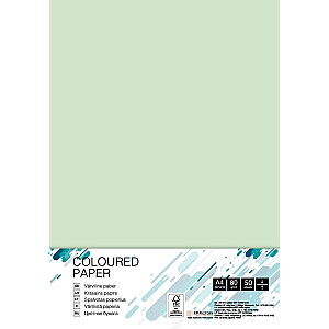 Цветная бумага Колледж А4, 80г/м², 50 листов, Зеленый GN27