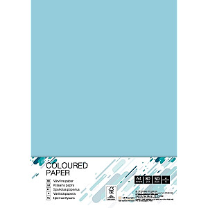 Цветная бумага College А4, 80г/м², 50 стр./упак., Ice Blue OBL70