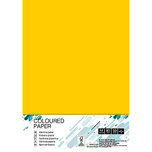 Krāsains papīrs College A4, 80g/m², 50 loksnes, Mustard IG50