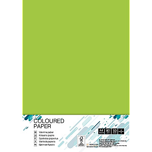 Krāsains papīrs College A4, 80g/m², 50 loksnes, Lime Green LG46