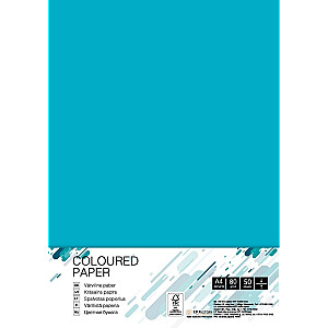 Krāsains papīrs College A4, 80g/m², 50 loksnes,  Aqua Blue AB48